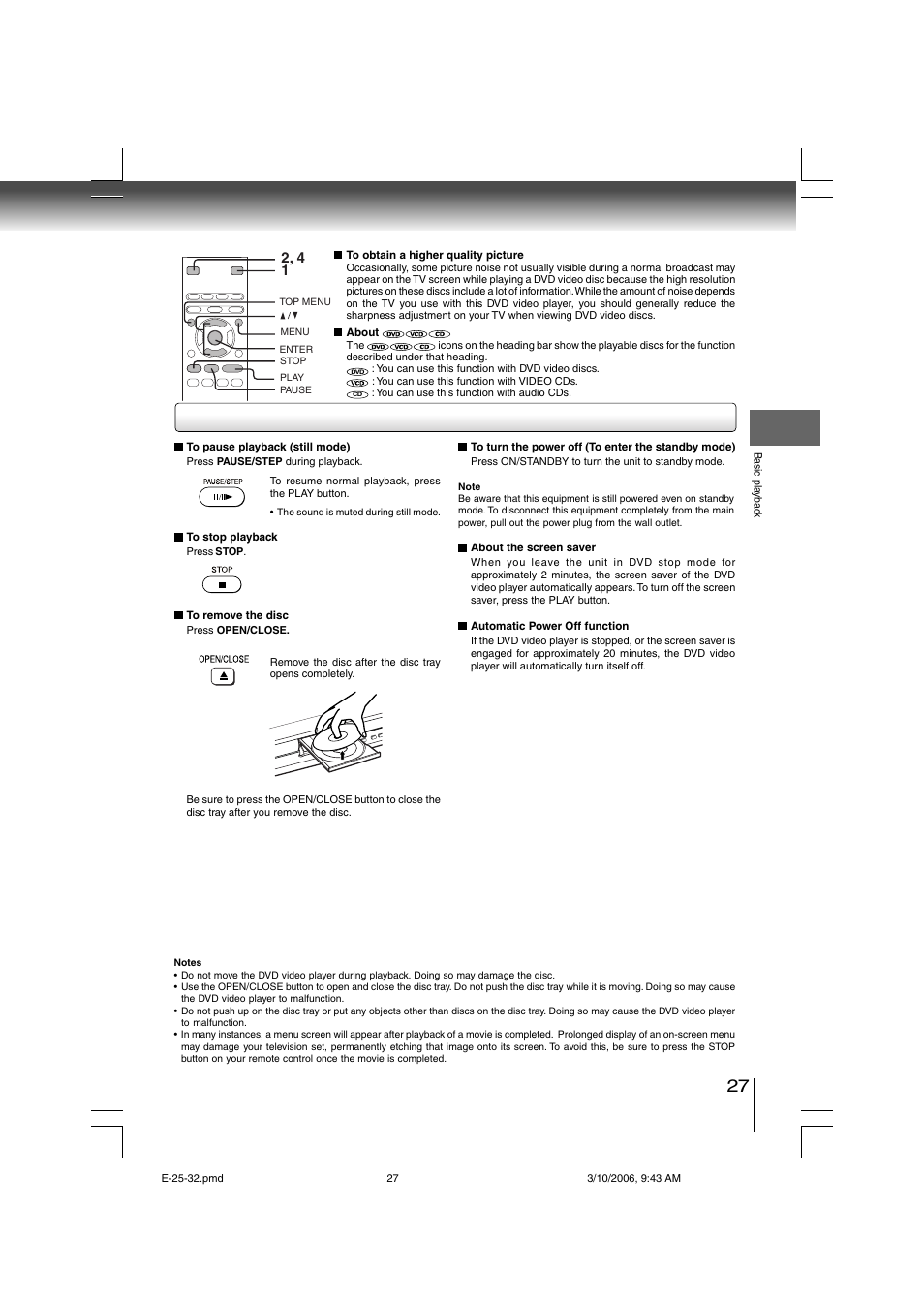 Toshiba SD-360ESE User Manual | Page 27 / 68