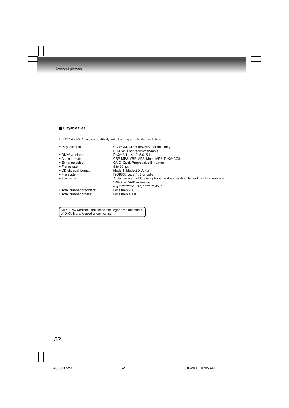 Toshiba SD-360ESE User Manual | Page 52 / 68