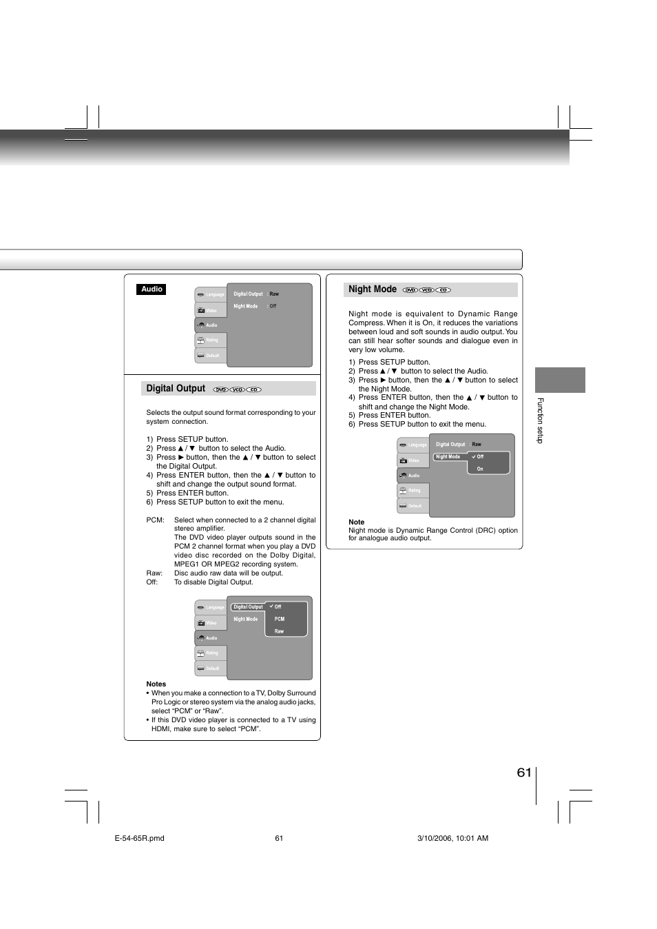 Toshiba SD-360ESE User Manual | Page 61 / 68