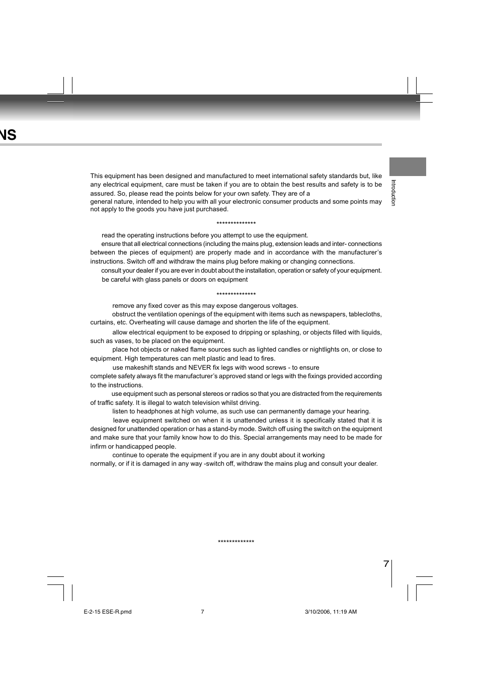 Toshiba SD-360ESE User Manual | Page 7 / 68