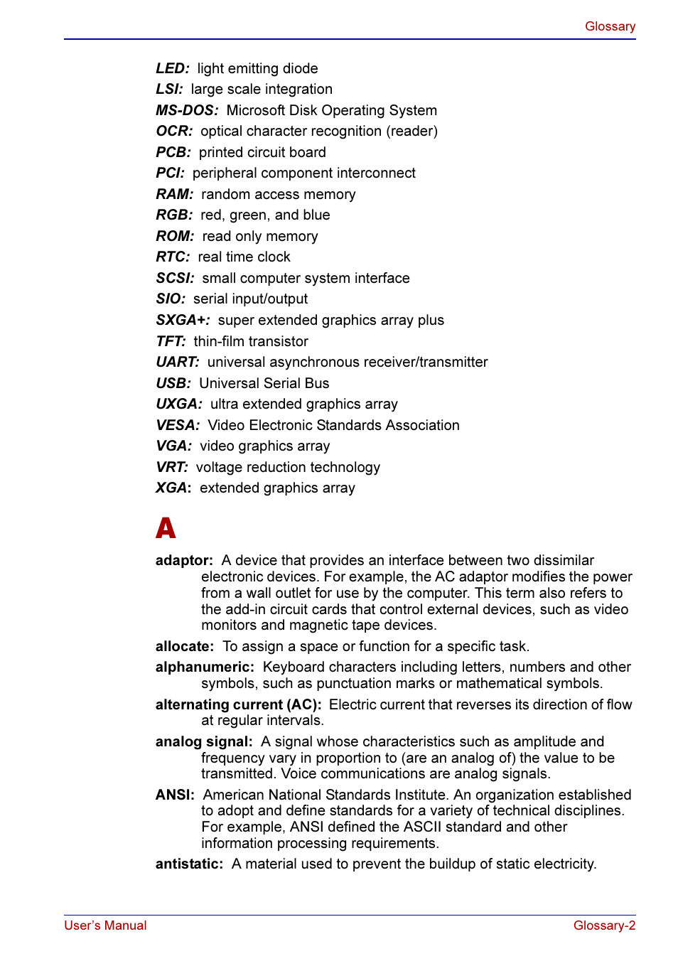 Toshiba A50 User Manual | Page 195 / 211