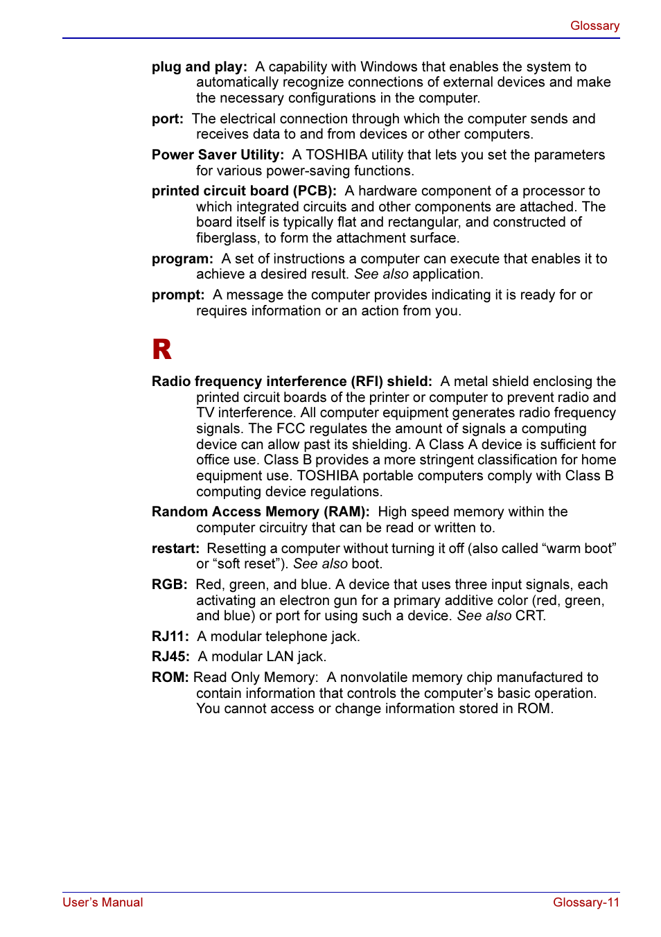 Toshiba A50 User Manual | Page 204 / 211