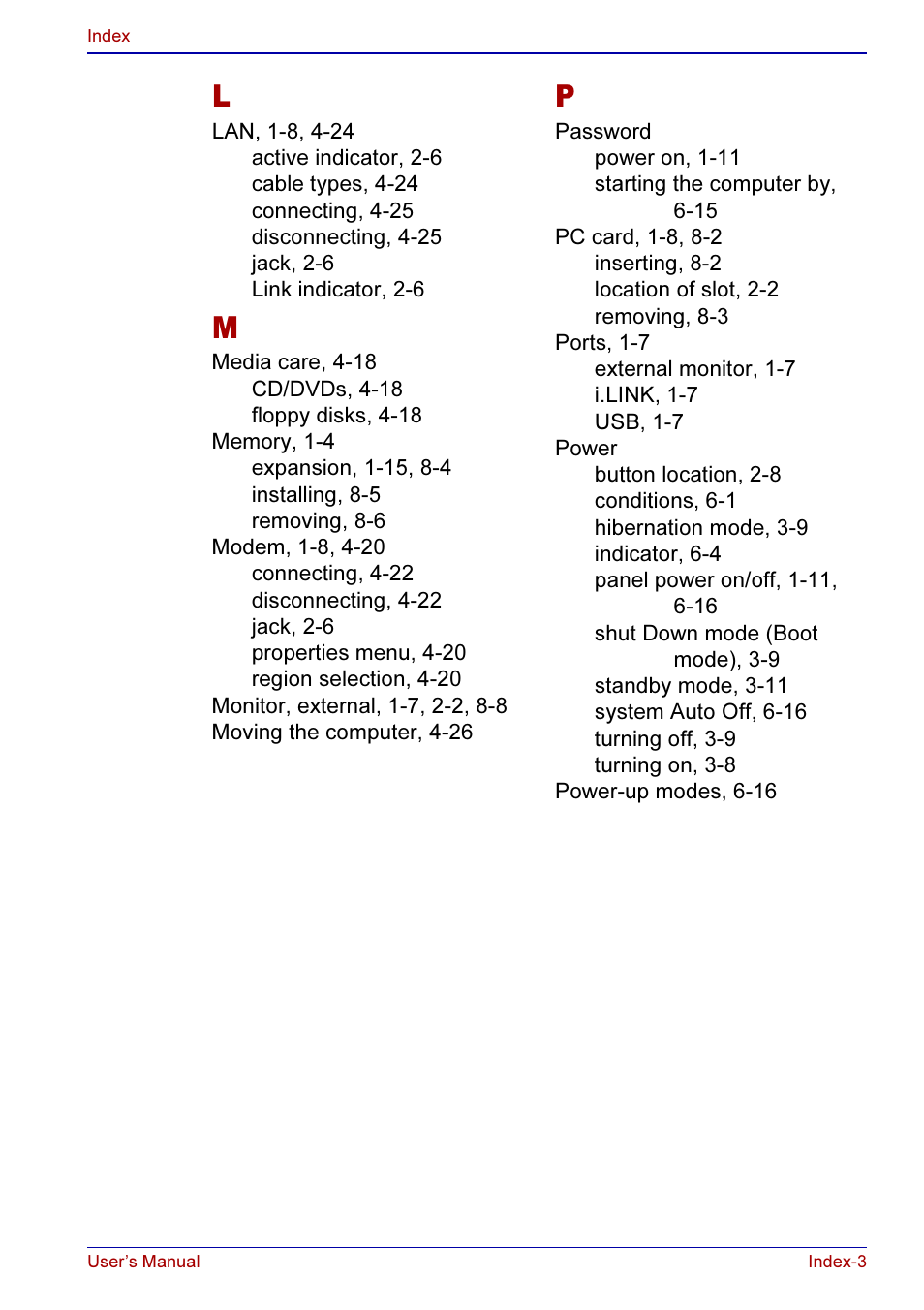Toshiba A50 User Manual | Page 209 / 211