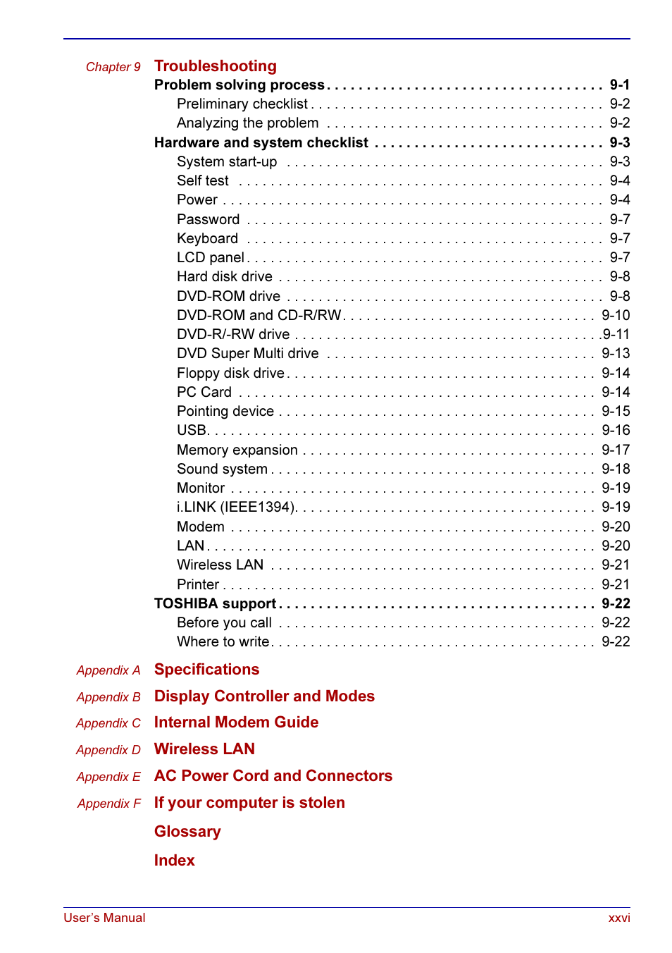 Toshiba A50 User Manual | Page 26 / 211