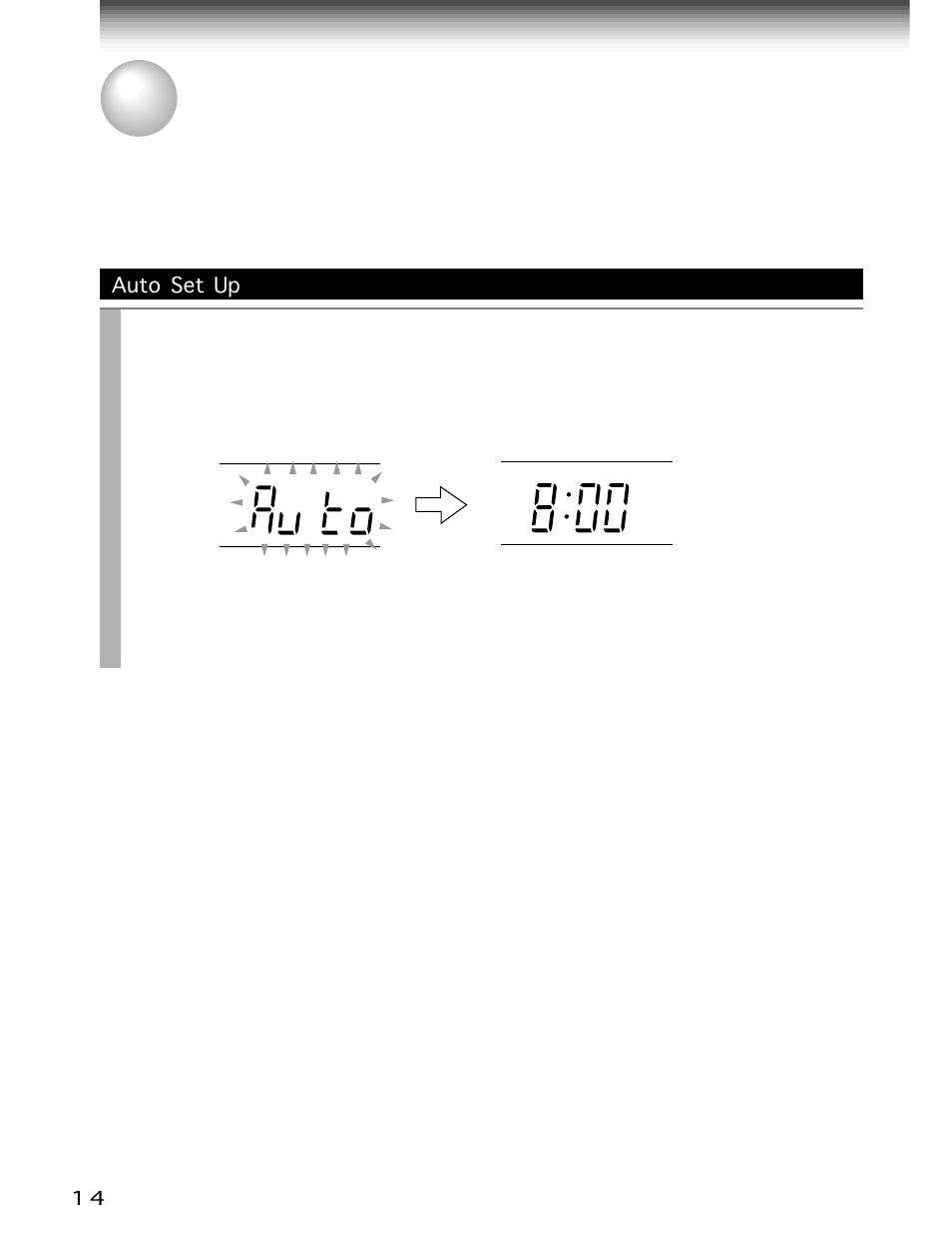 Auto set up | Toshiba W-701 User Manual | Page 14 / 42