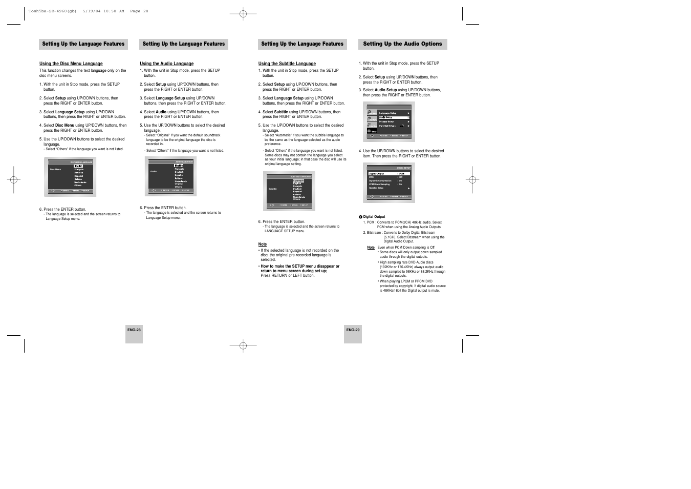 Toshiba SD-4960SU User Manual | Page 15 / 20