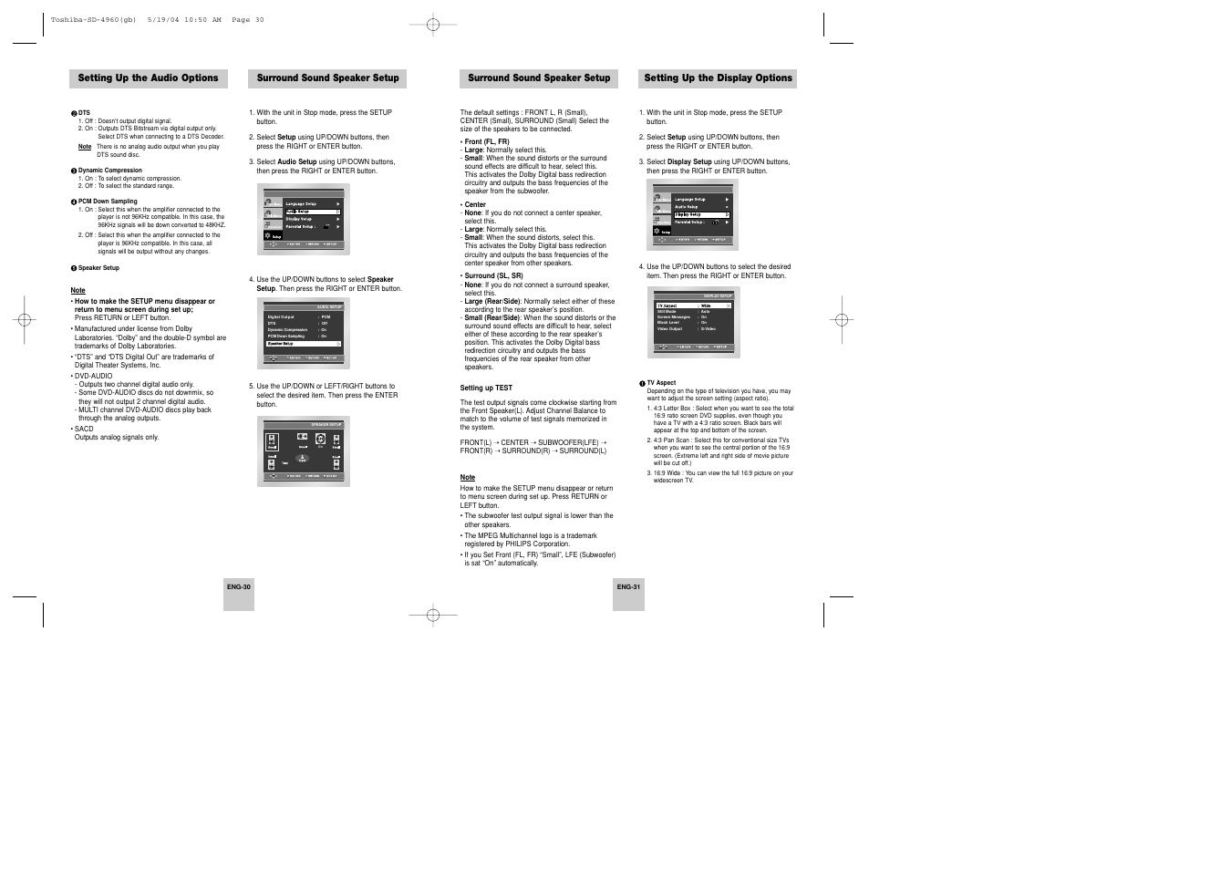 Toshiba SD-4960SU User Manual | Page 16 / 20