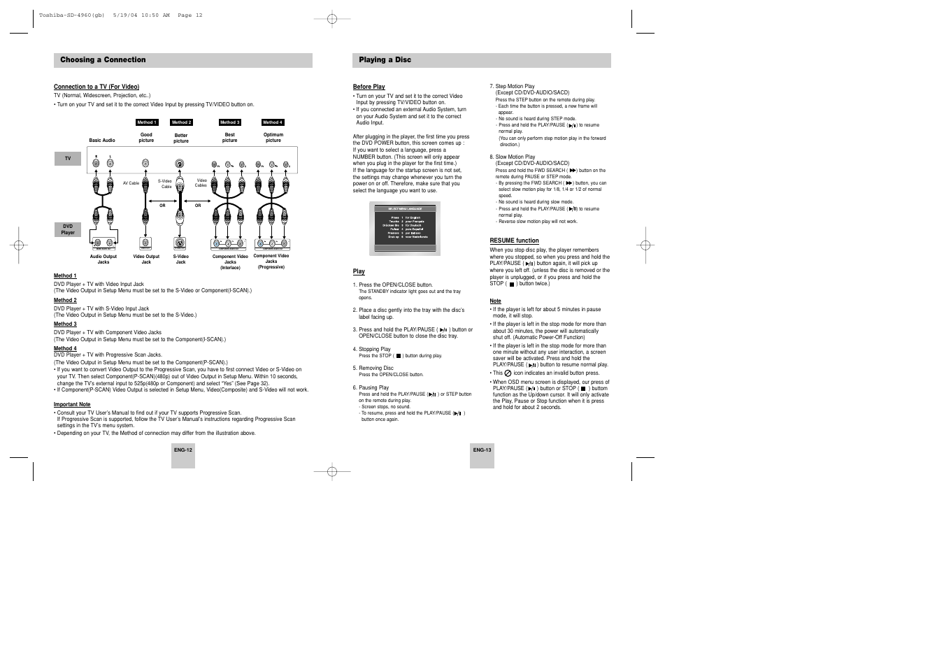 Toshiba SD-4960SU User Manual | Page 7 / 20