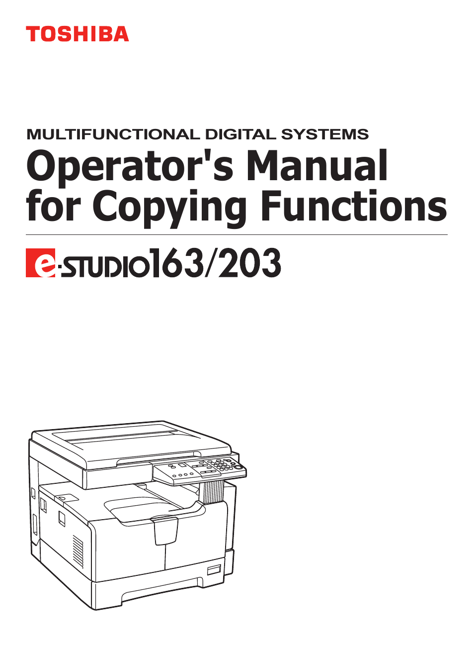 Toshiba e-STUDIO203 User Manual | 116 pages