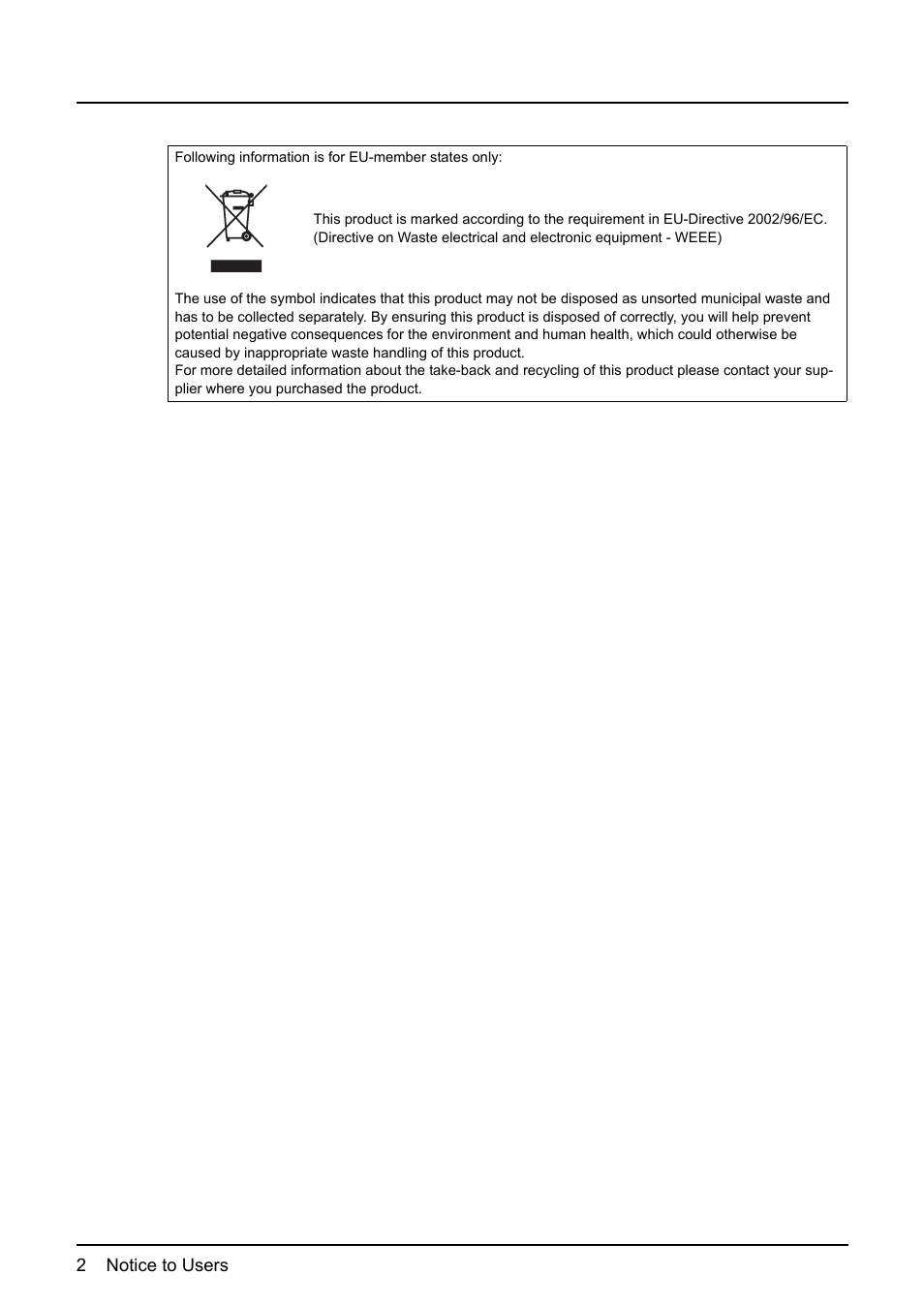 2 notice to users | Toshiba e-STUDIO203 User Manual | Page 4 / 116