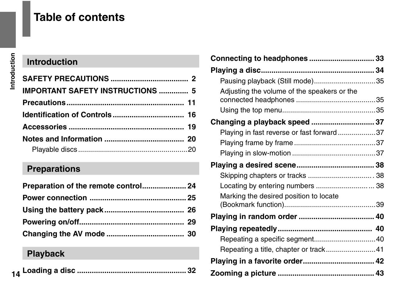 Toshiba SD-P1900SR User Manual | Page 14 / 76