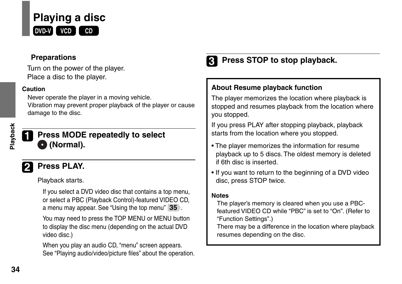 Playing a disc | Toshiba SD-P1900SR User Manual | Page 34 / 76