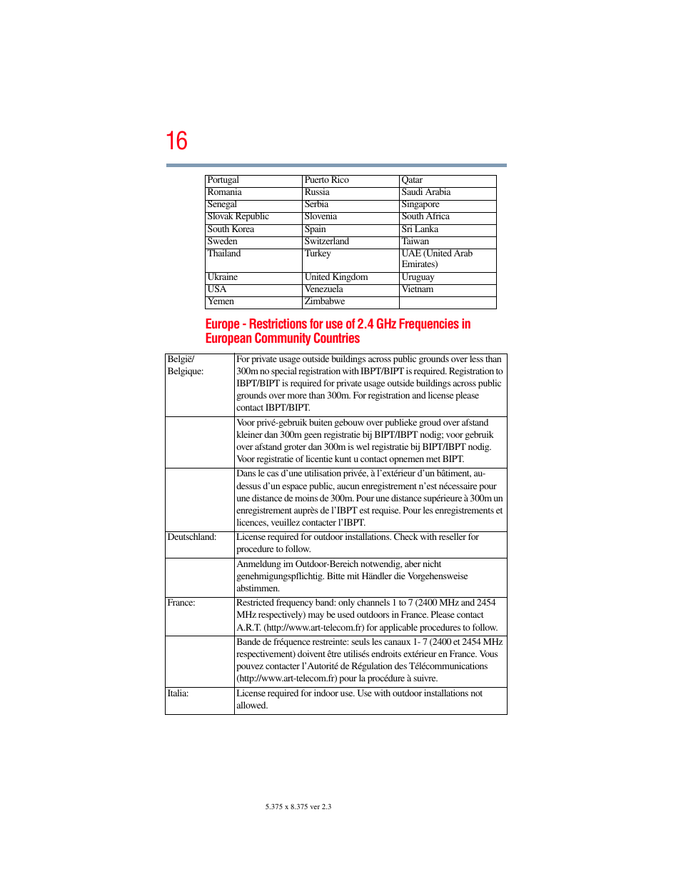 Toshiba SATELLITE A500 User Manual | Page 16 / 248