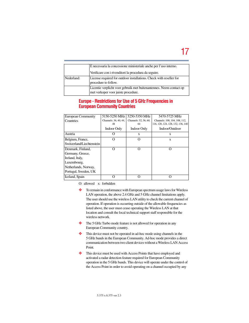 Toshiba SATELLITE A500 User Manual | Page 17 / 248