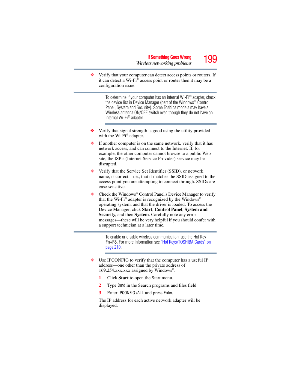 Toshiba SATELLITE A500 User Manual | Page 199 / 248
