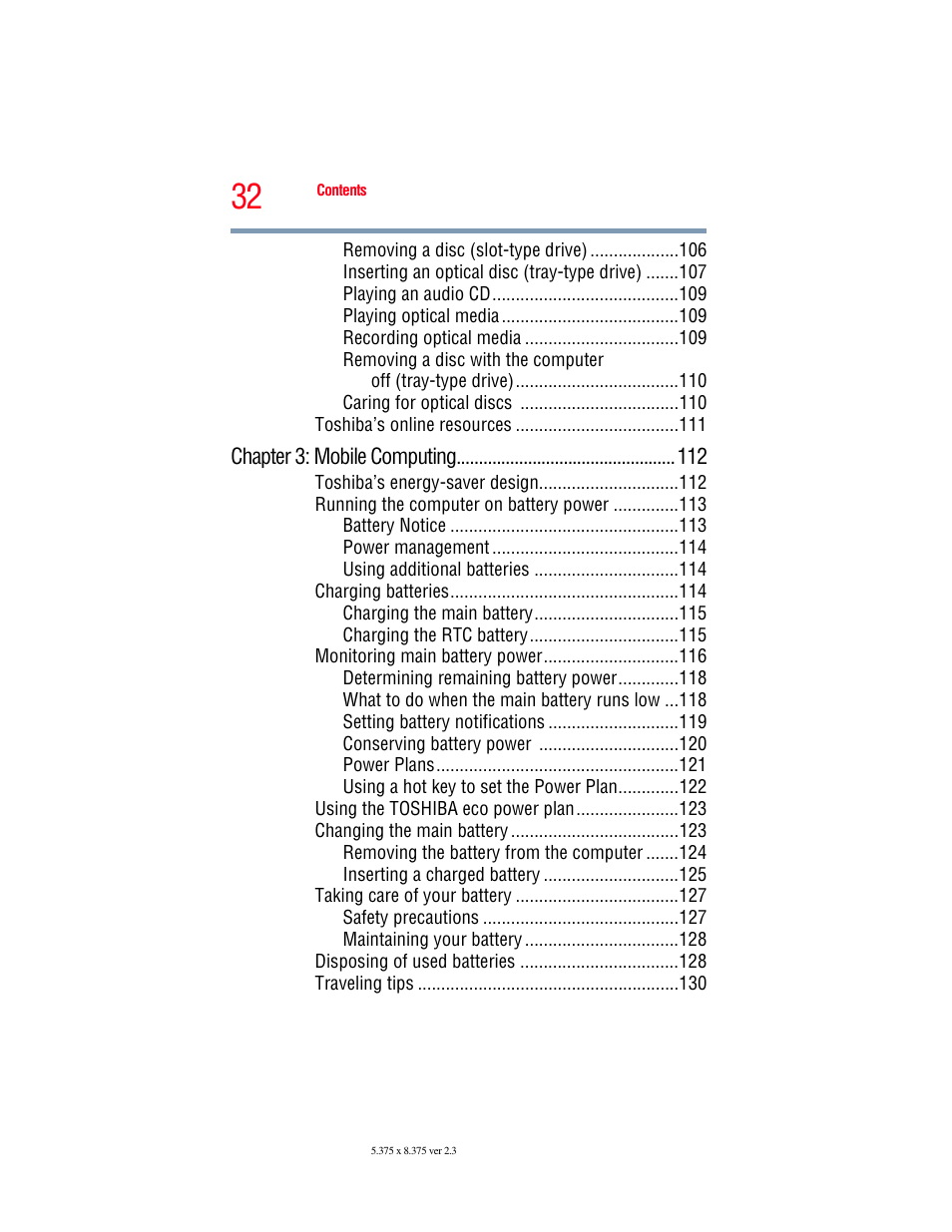 Toshiba SATELLITE A500 User Manual | Page 32 / 248