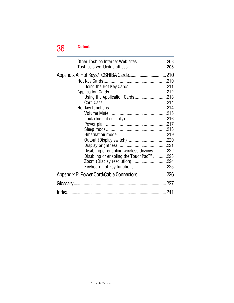 Toshiba SATELLITE A500 User Manual | Page 36 / 248