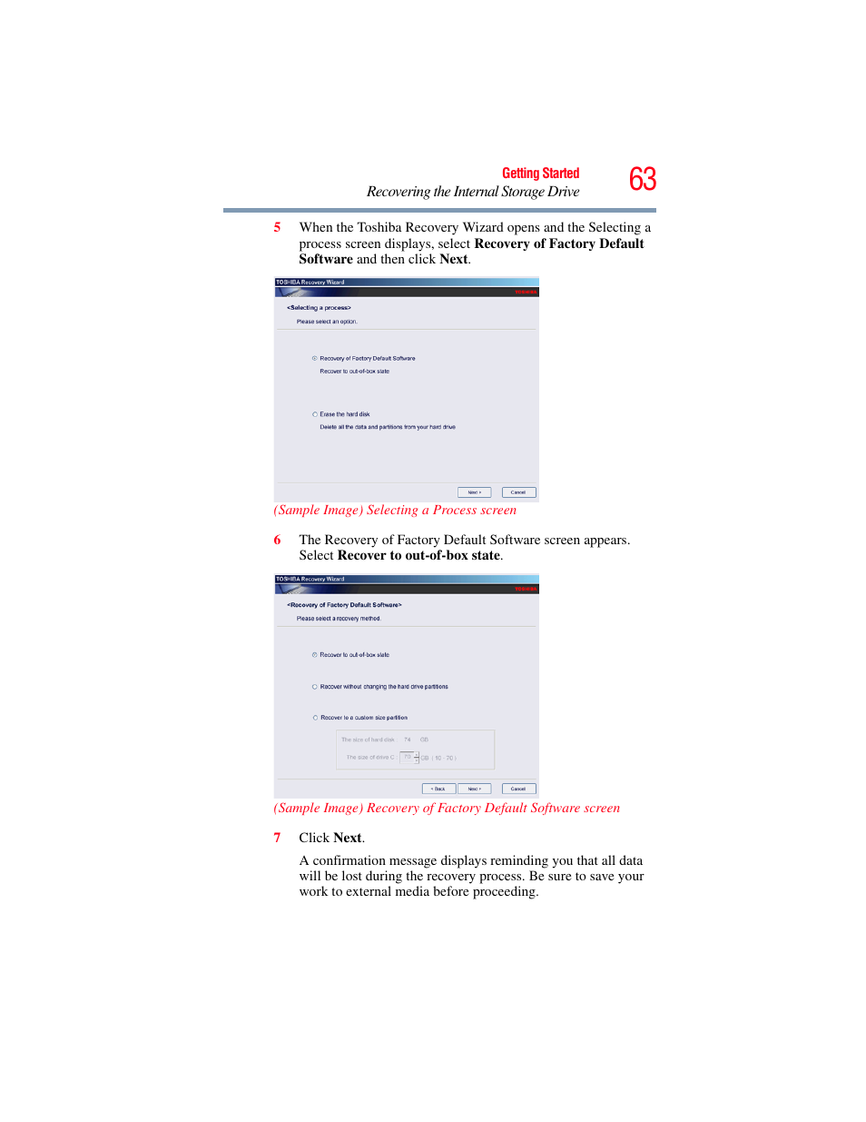 Toshiba SATELLITE A500 User Manual | Page 63 / 248