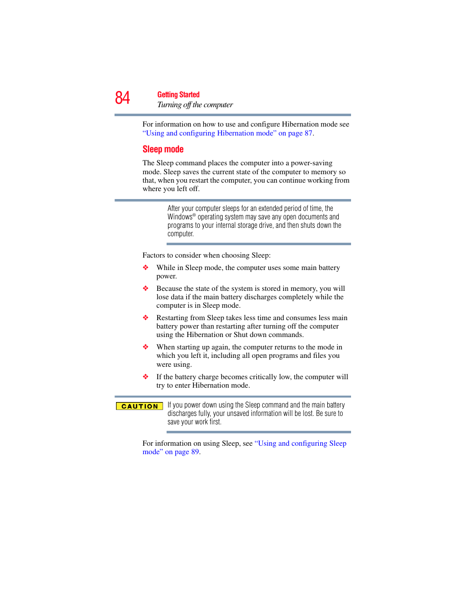 Toshiba SATELLITE A500 User Manual | Page 84 / 248