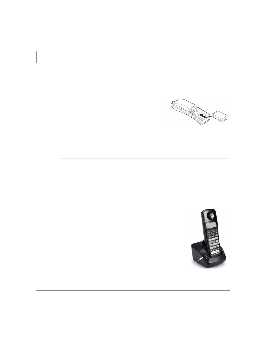 Step 7: install handset battery pack, Step 8: charge batteries for first time | Toshiba Strata DKT2404-DECT User Manual | Page 28 / 62