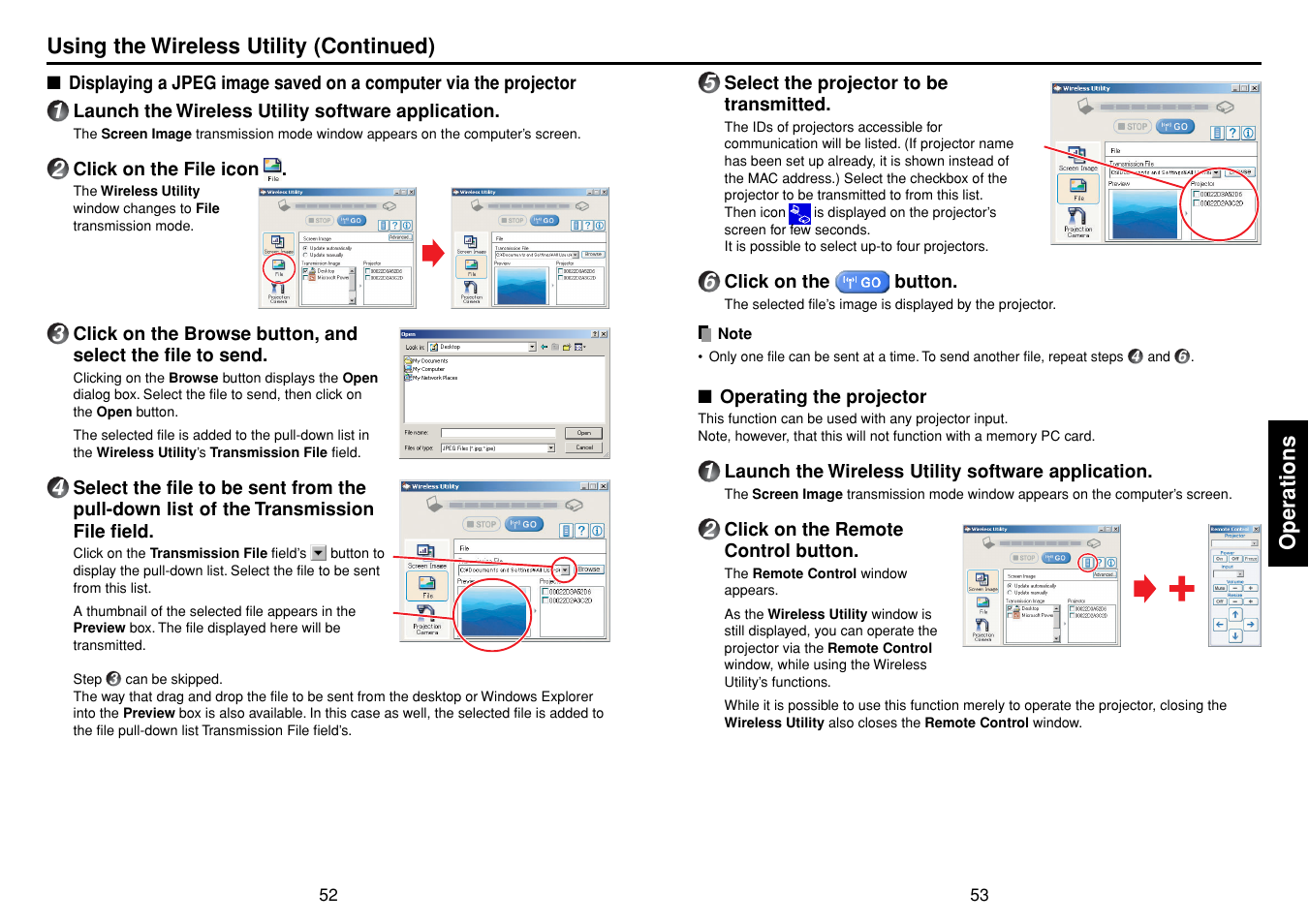 Operating the projector | Toshiba TLPLW3 User Manual | Page 27 / 37