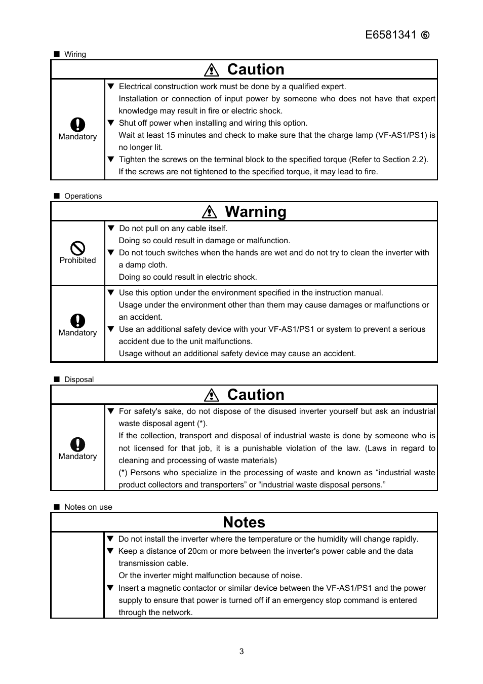 Caution, Warning | Toshiba ETB004Z User Manual | Page 4 / 18