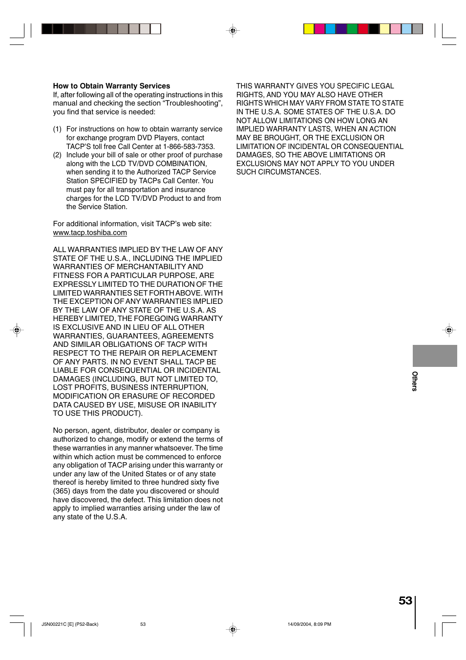 Toshiba SD-P4000 User Manual | Page 53 / 54