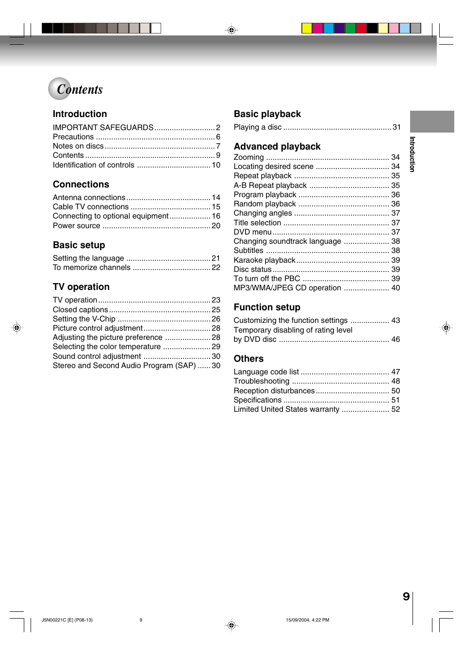 Toshiba SD-P4000 User Manual | Page 9 / 54