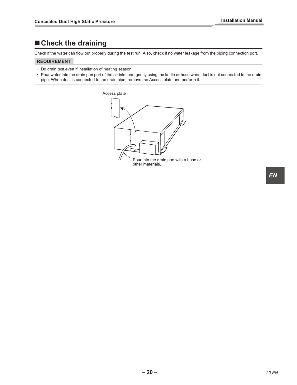 Check the draining | Toshiba RAV-SM2242DT-E User Manual | Page 21 / 41