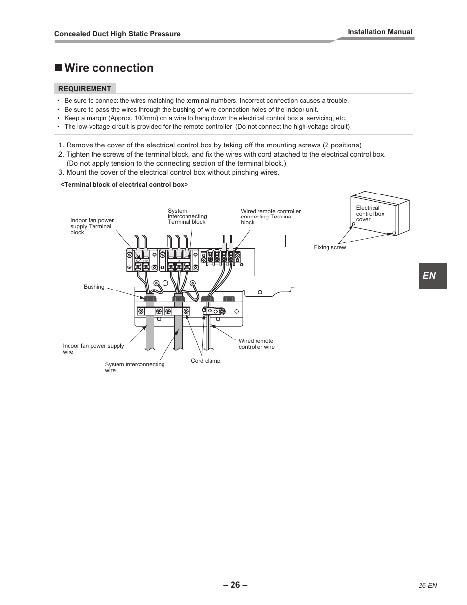 Wire connection | Toshiba RAV-SM2242DT-E User Manual | Page 27 / 41