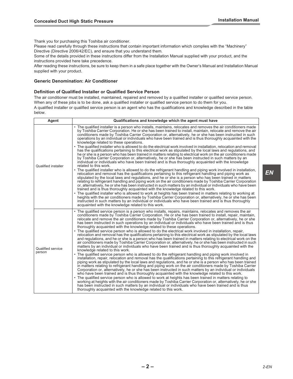 Toshiba RAV-SM2242DT-E User Manual | Page 3 / 41