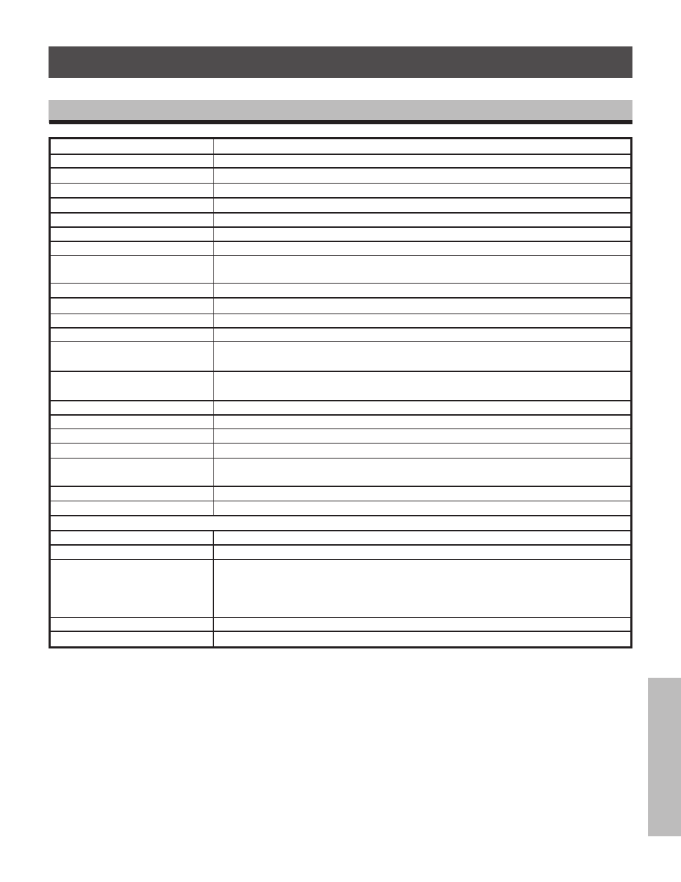 Specifications | Toshiba kV-9960A User Manual | Page 51 / 52