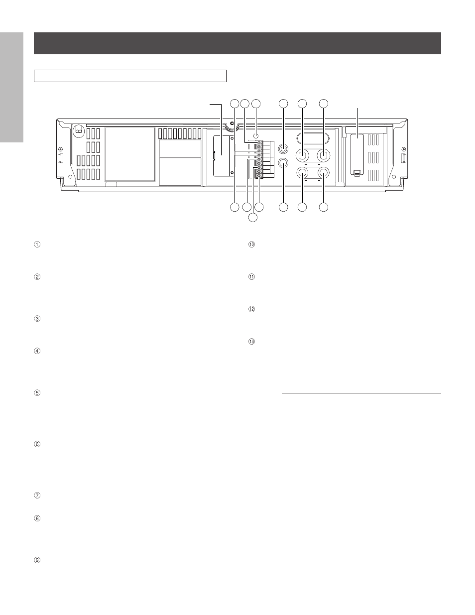 Rear panel | Toshiba kV-9960A User Manual | Page 8 / 52