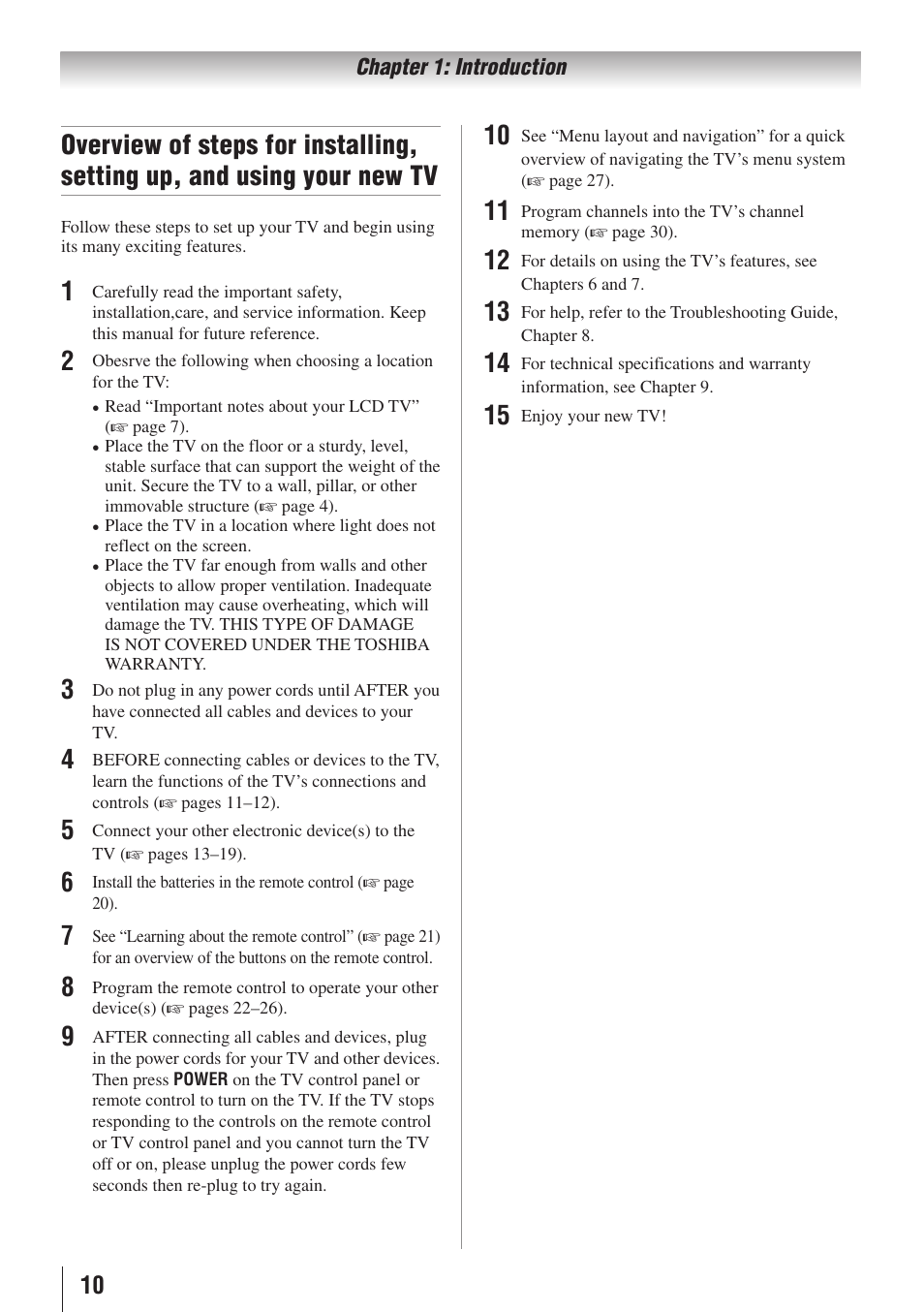 Toshiba 26AV502RZ User Manual | Page 10 / 64