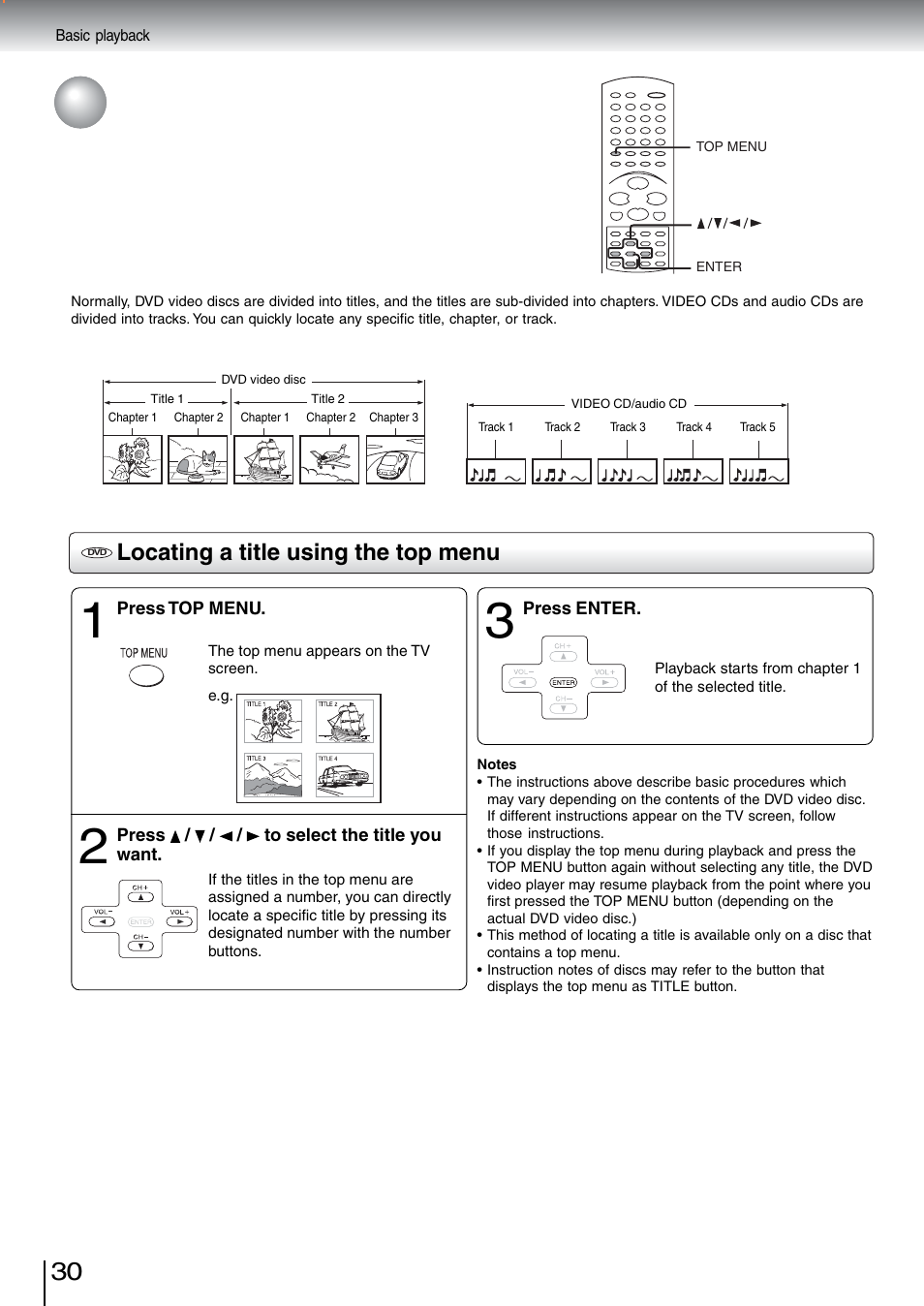 Locating a title using the top menu | Toshiba SD-5970SU User Manual | Page 29 / 65