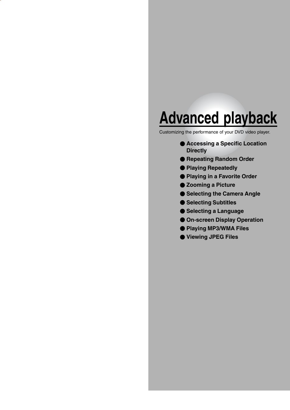 Advanced playback | Toshiba SD-5970SU User Manual | Page 32 / 65