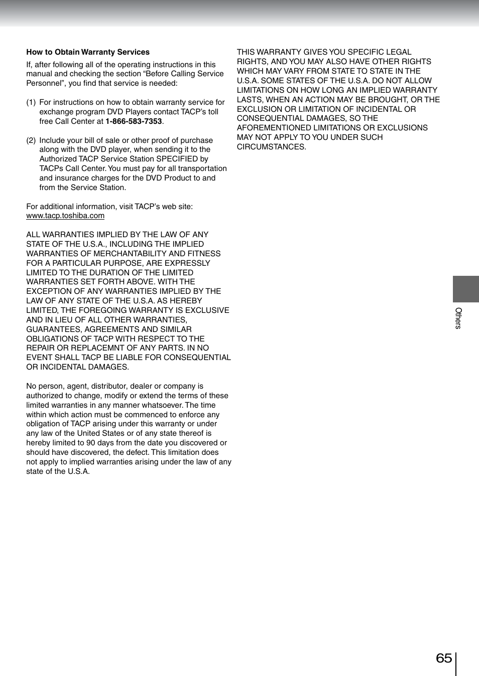 Toshiba SD-5970SU User Manual | Page 62 / 65