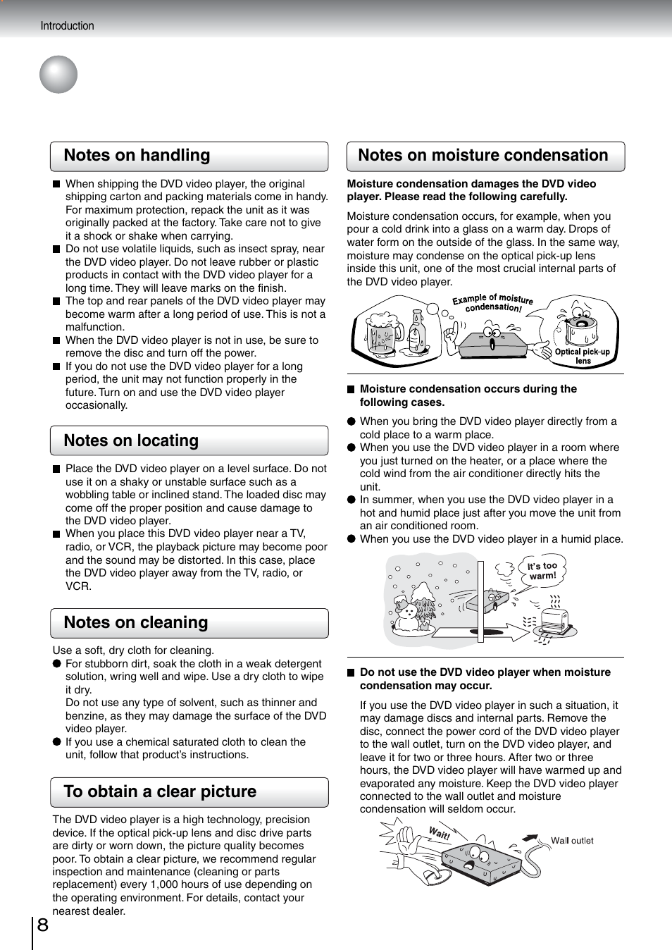 Precautions | Toshiba SD-5970SU User Manual | Page 8 / 65