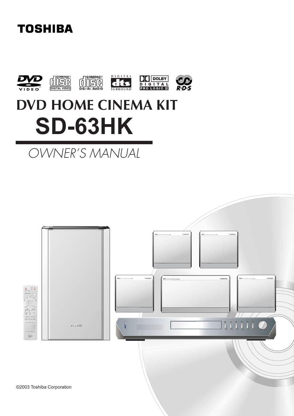 Toshiba SD-63HK User Manual | 40 pages