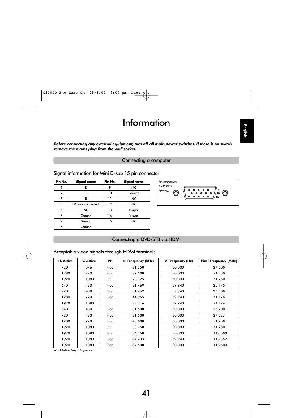 Information | Toshiba X3030 User Manual | Page 40 / 41