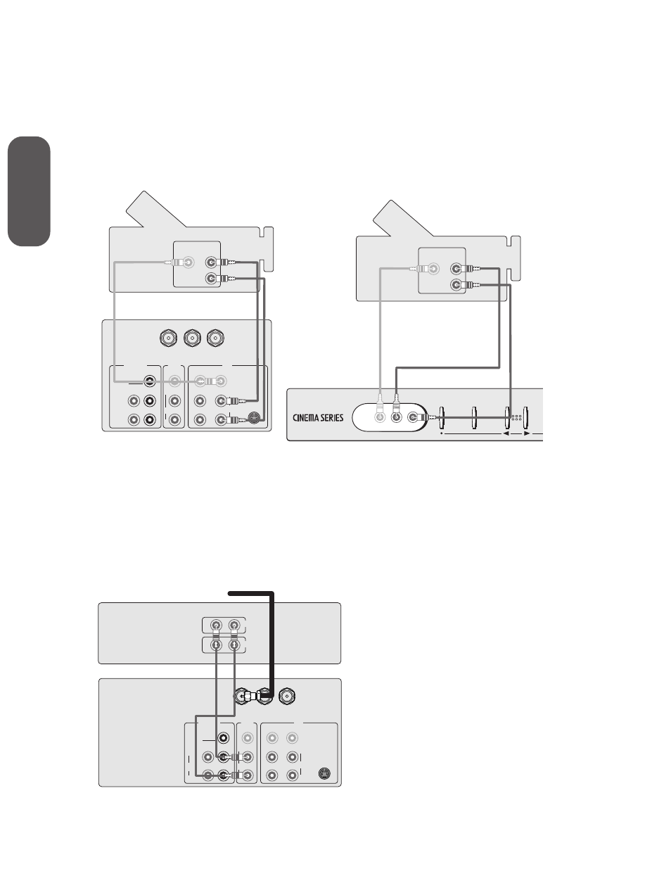 Camcorder / audio amplifier, Connecting a camcorder, Connecting an audio amplifier | Ref er ence, Connecting y our t v | Toshiba 32AX60 User Manual | Page 12 / 44