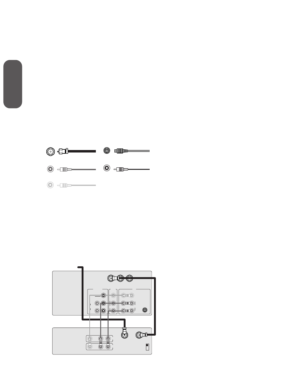 Connecting your tv, Connecting a vcr, Ref er ence | Connecting y our t v | Toshiba 32AX60 User Manual | Page 8 / 44