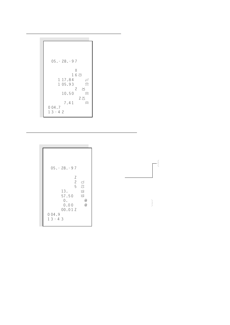 Daily media sales & in-drawer read report, Cashier read or reset report (daily or periodical) | Toshiba TEC MA-186 User Manual | Page 73 / 119