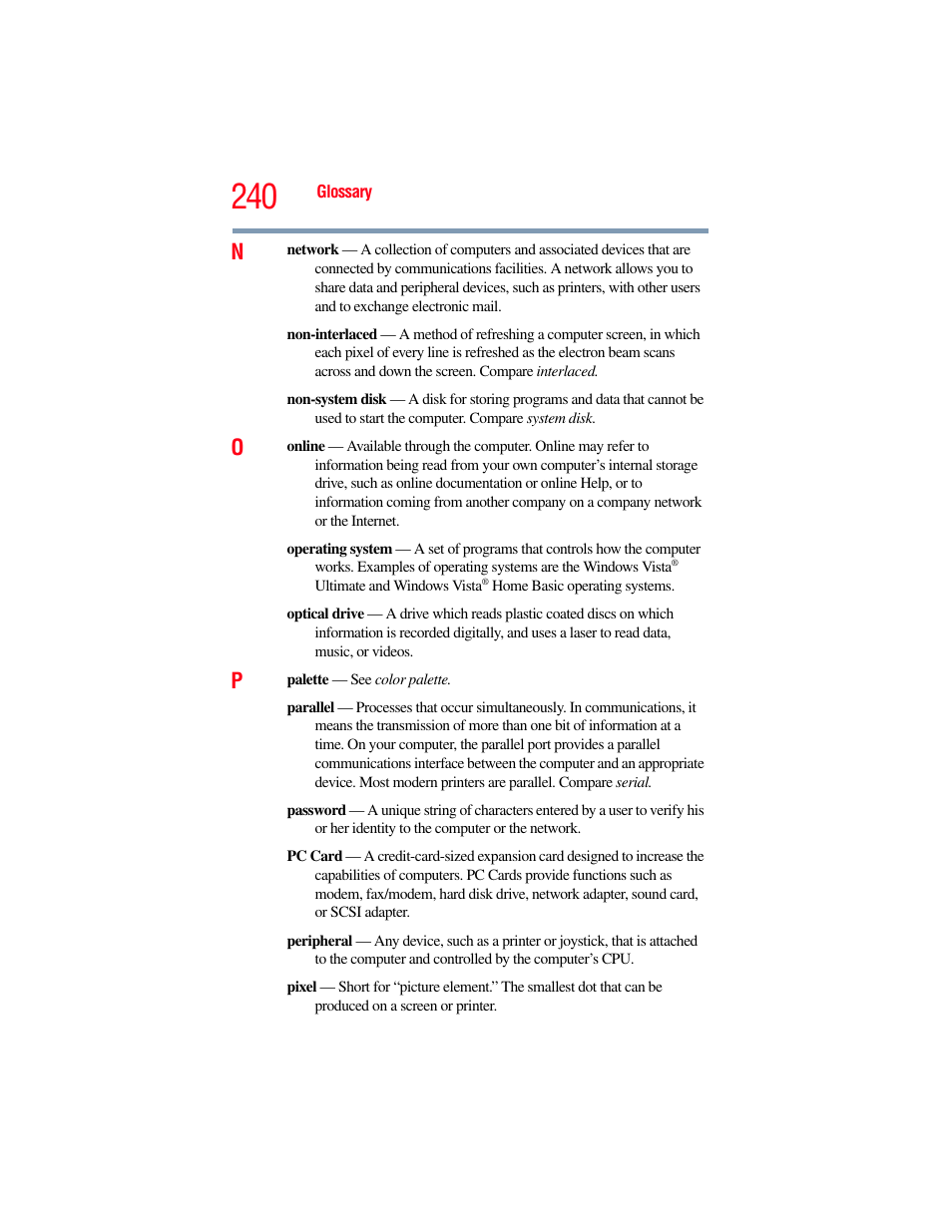 Toshiba SATELLITE PRO S300M User Manual | Page 240 / 250