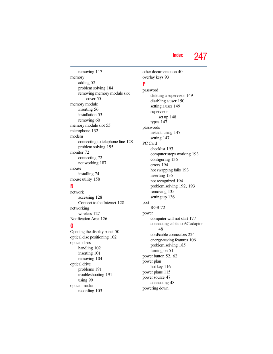 Toshiba SATELLITE PRO S300M User Manual | Page 247 / 250