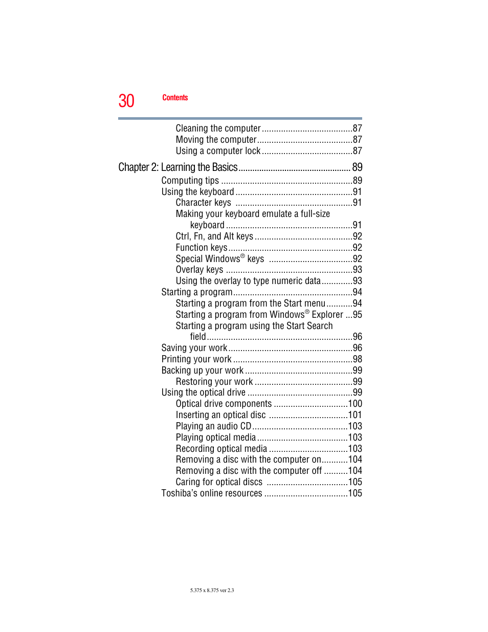 Toshiba SATELLITE PRO S300M User Manual | Page 30 / 250