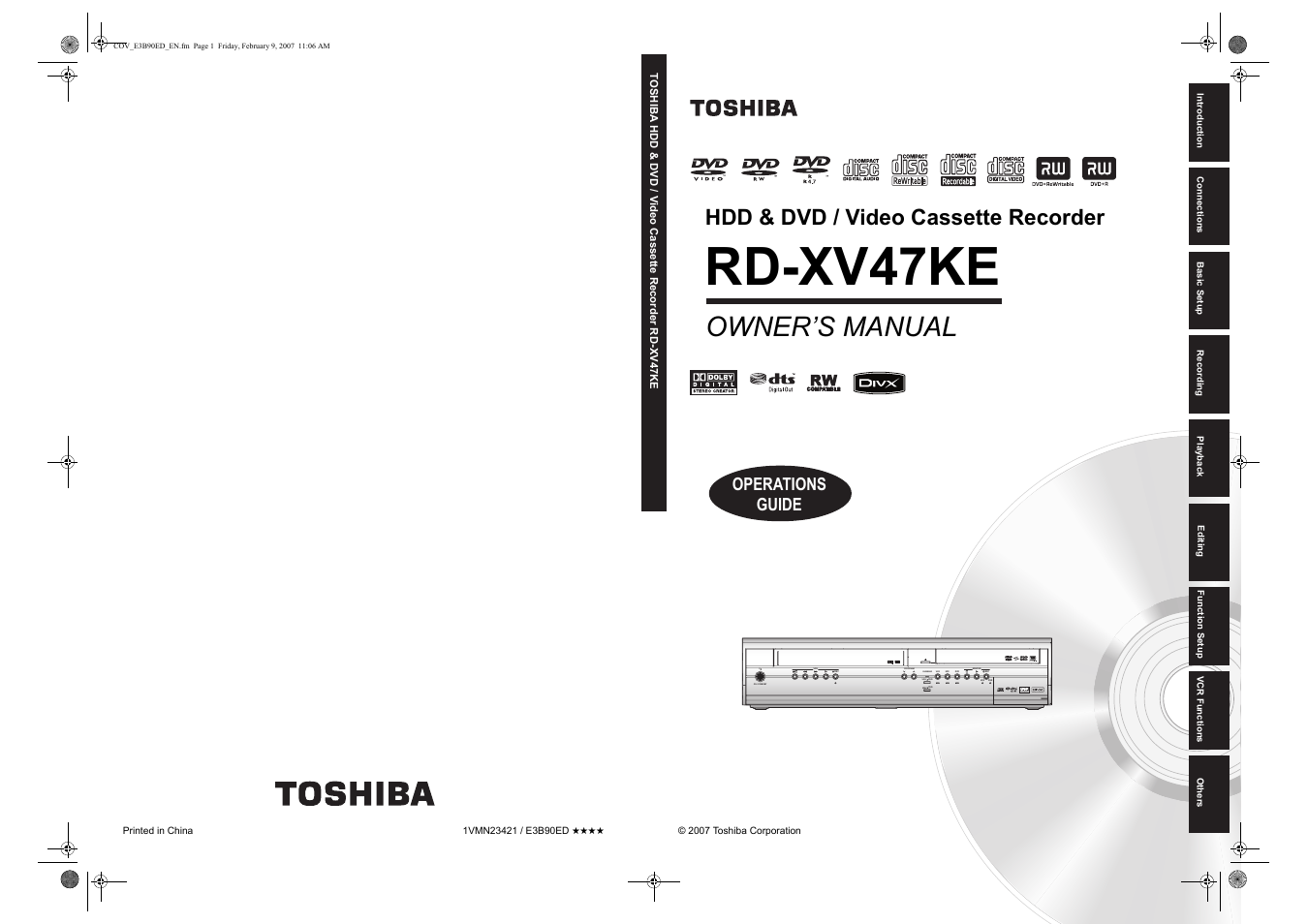 Toshiba RD-XV47KE User Manual | 111 pages