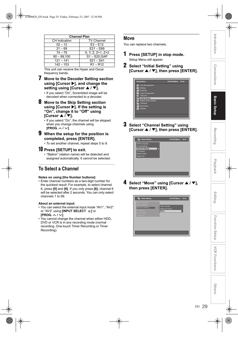 Move | Toshiba RD-XV47KE User Manual | Page 29 / 111