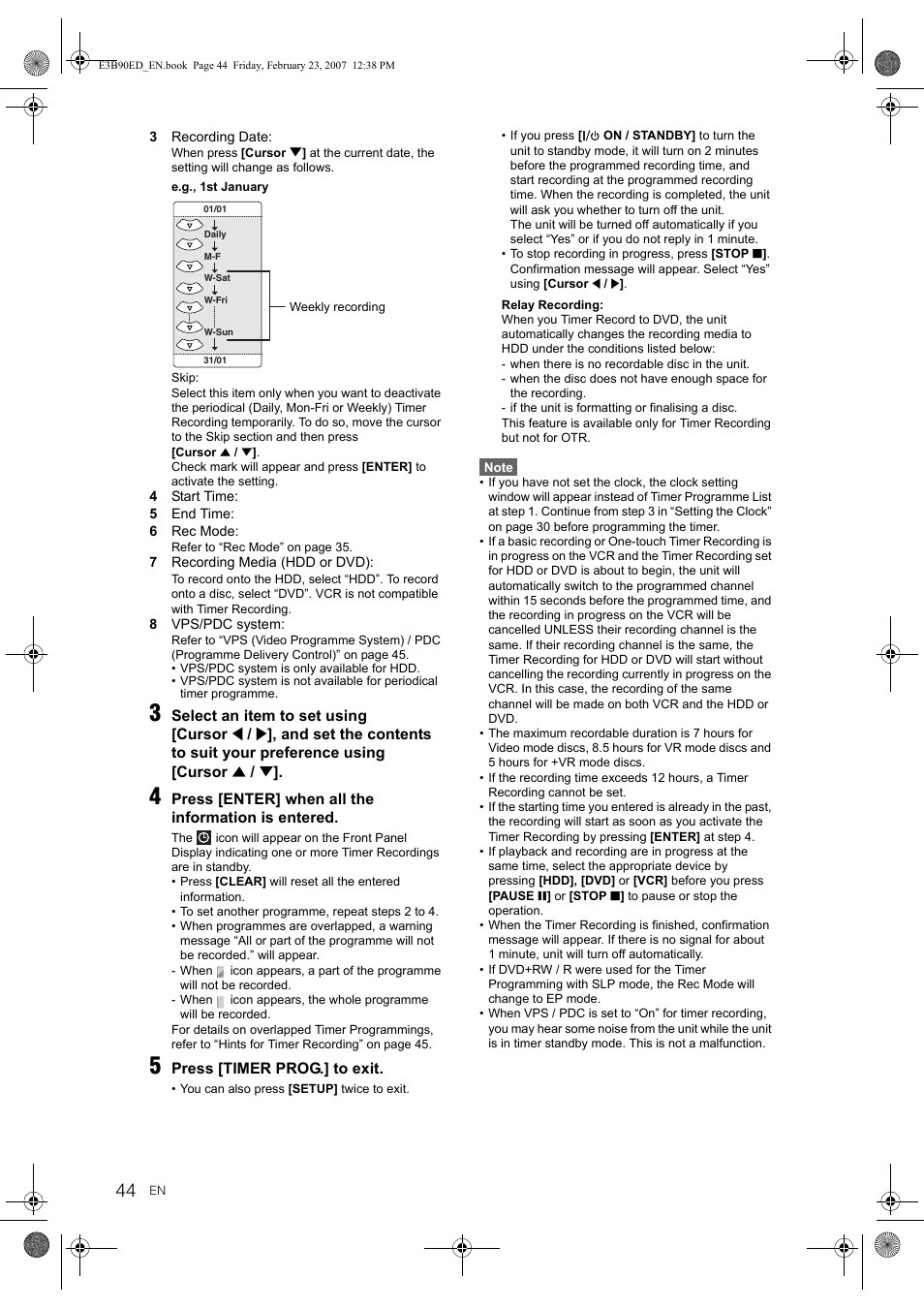 Toshiba RD-XV47KE User Manual | Page 44 / 111