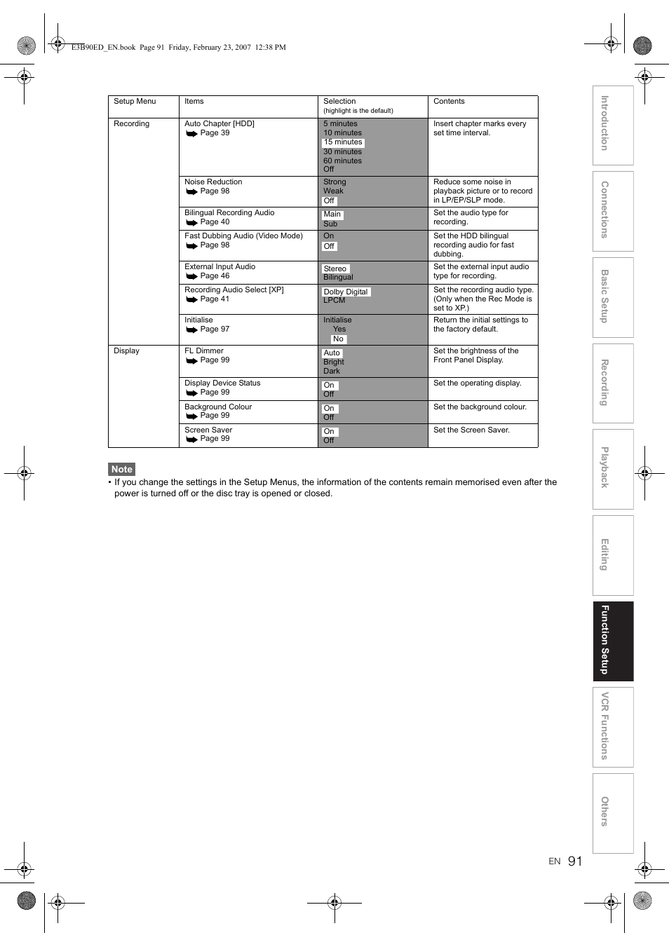 Toshiba RD-XV47KE User Manual | Page 91 / 111